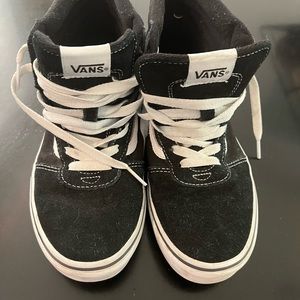 Vans Black and White Kids Sneakers